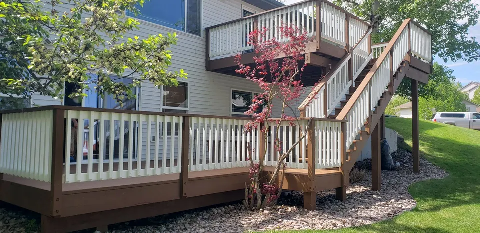 Restored deck by TWD Carpentry in Bonner Montana